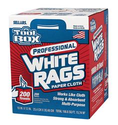 TOOLBOX WHITE RAGS CENTER PULL BOX - Flammable Storage Cabinets